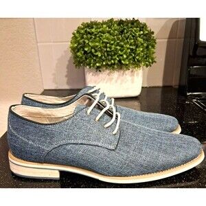 Giorgio Brutini Mens Oxford Shoes Size 8M Blue Canvas Lace Up Mens